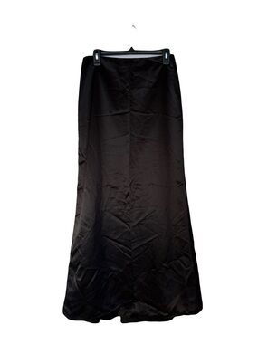 David's Bridal Black Satin (polyester)Maxi Skirt - Sleek Evening Style size 8